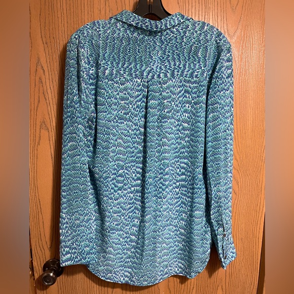 Equipment Silk Blouse with Blue and Teal - Picture 2 of 6